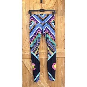 Colorado Threads Live Free Leggings Medium Yoga Pants Aztec Colorado Flag